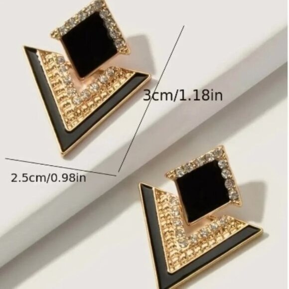 18k Gold Plated Braided Design Drop Earrings - Picture 5 of 5